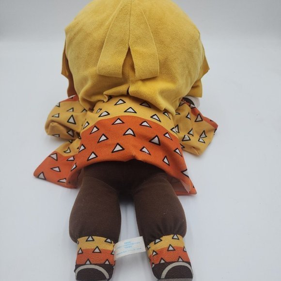 Sega Demon‎ Slayer Kimetsu no Yaiba Zenitsu Agatsuma 15" Plush Yellow Sad Laying - Picture 3 of 8